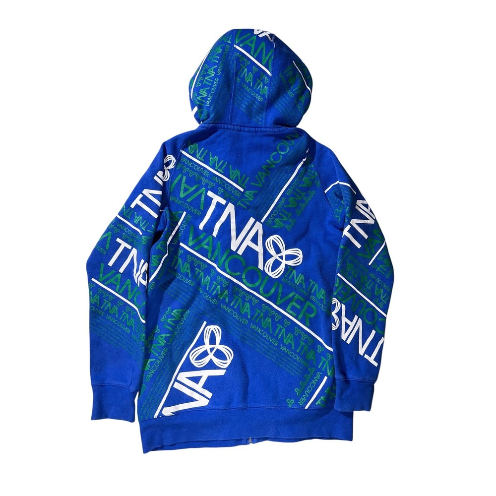 Vintage TNA Aritzia Vancouver All-Over Print Zip-Up Hoodie Size XL Y2K - Picture 2 of 8